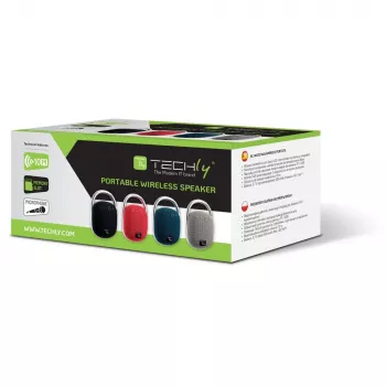 Techly ICASBL321GR draagbare/partyluidspreker mono draagbare luidspreker grijs 5 W