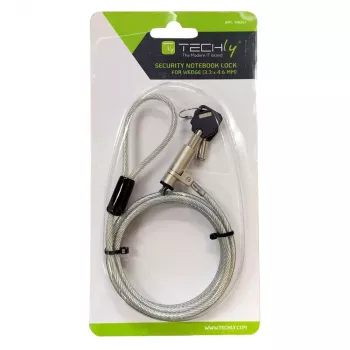 Techly Wedge-Lock beveiligingssysteem slot voor notebookkabel 1,8 m