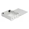 DELOCK Glasvezel-wandbehuizing 4× SC simplex of LC duplex adapter, metalen behuizing, grijs