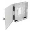 DELOCK Glasvezel-wandbehuizing 4× SC simplex of LC duplex adapter, metalen behuizing, grijs