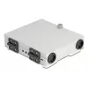 DELOCK Glasvezel-wandbehuizing 4× SC simplex of LC duplex adapter, metalen behuizing, grijs
