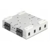 DELOCK Glasvezel-wandbehuizing 4× SC simplex of LC duplex adapter, metalen behuizing, grijs