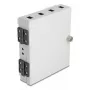 DELOCK Glasvezel-wandbehuizing 4× SC simplex of LC duplex adapter, metalen behuizing, grijs