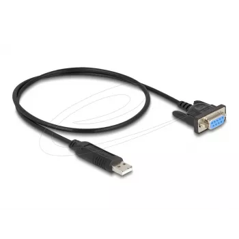 DeLOCK 67381 USB 2.0 naar RS-232 DB9 serieel adapter 0,5 m