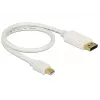 Mini DisplayPort naar DisplayPort-kabel DeLOCK 83985 0,5 m wit