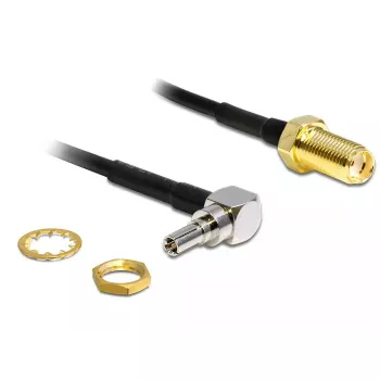 Signaalkabel DeLOCK 88466 0,2 m zwart goud zilver