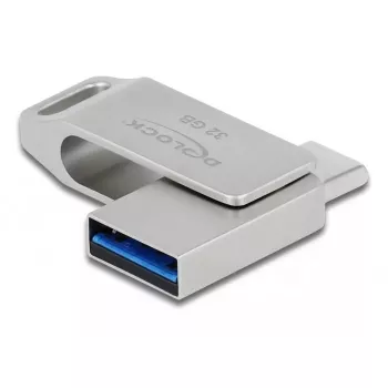 USB-flashdrive DeLOCK 32GB USB-C Type-A metalen behuizing