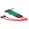 Adapter DeLOCK 2x 67-pin M.2 Key B - 2x SATA 7-pin