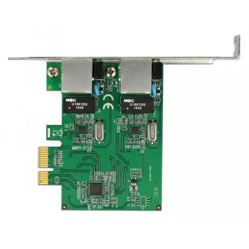 DeLOCK 89999 PCI Express x1 Dual Gigabit LAN-kaart, 2x RJ45, RTL8111
