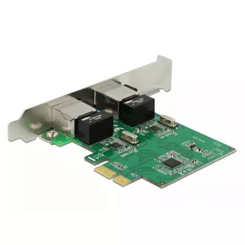 DeLOCK 89999 PCI Express x1 Dual Gigabit LAN-kaart, 2x RJ45, RTL8111