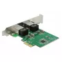 DeLOCK 89999 PCI Express x1 Dual Gigabit LAN-kaart, 2x RJ45, RTL8111