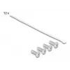 DeLOCK 10 inch Keystone-patchpaneel 12 poorten met trekontlasting 1U grijs