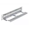 DeLOCK 10 inch Keystone-patchpaneel 12 poorten met trekontlasting 1U grijs