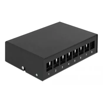 Keystone-patchpaneel DeLOCK 43413 8 poorten zwart