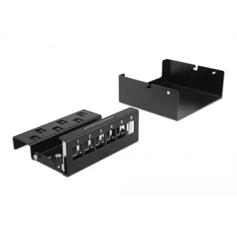 Patchpaneel DeLOCK Keystone 6 poorten zwart