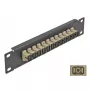 Glasvezel patchpaneel DeLOCK 10 inch 12 poorten SC simplex beige 1U zwart