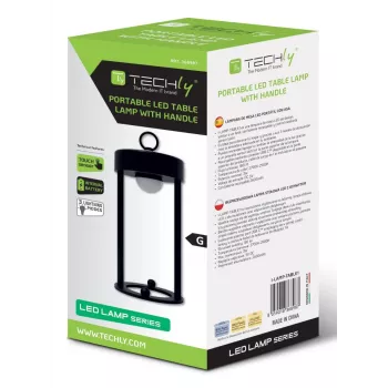 Techly I-LAMP-TABLE1 tafellamp niet-vervangbare lichtbron 3 W LED zwart