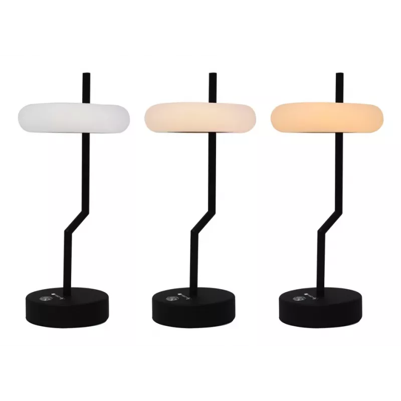 Techly I-LAMP-TABLE2 tafellamp niet-vervangbare lichtbron 2 W LED zwart, wit