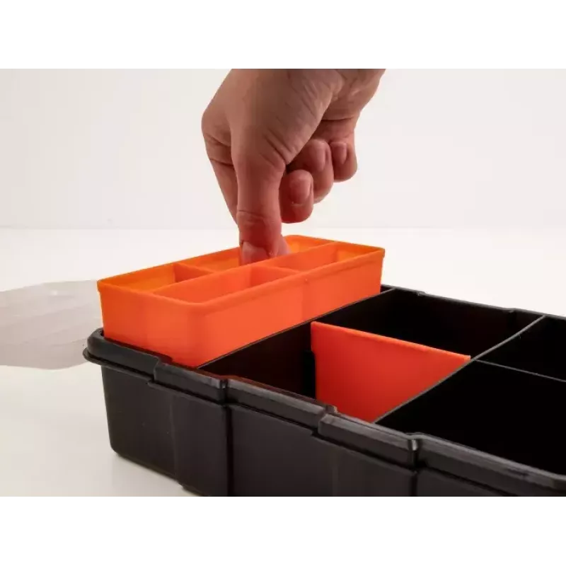 Opbergbox DeLOCK 18419 11 vakken 220x155x60mm oranje/zwart