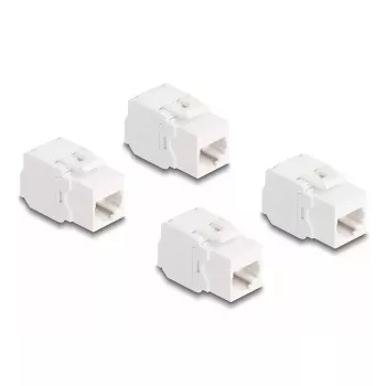 DeLOCK Keystone-module 86051 plat RJ-45 wit 4 stuks