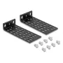 Montageset DELOCK 67281 — accessoire voor metaalracks, zwart, universele 2-delige set