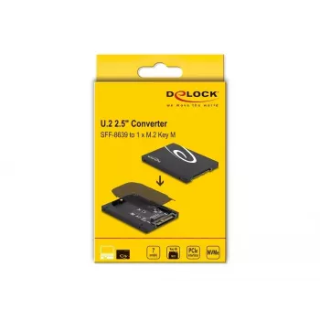 SSD-behuizing DeLOCK 63379 zwart M.2 1 drive-ondersteuning