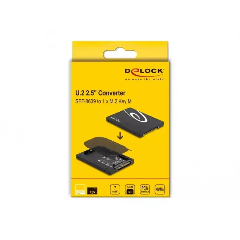 SSD-behuizing DeLOCK 63379 zwart M.2 1 drive-ondersteuning