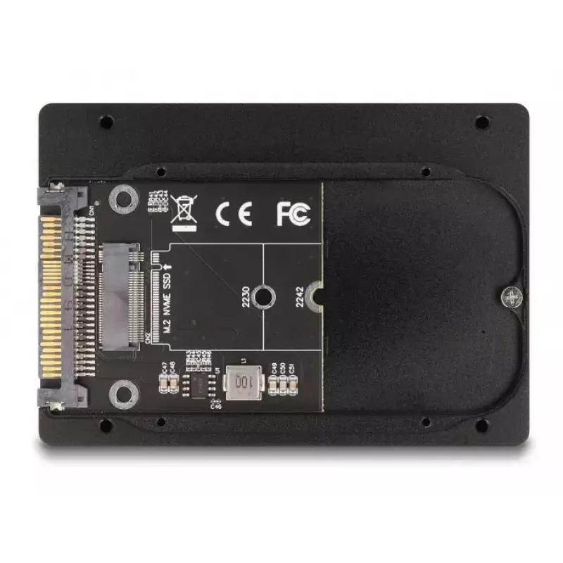 SSD-behuizing DeLOCK 63379 zwart M.2 1 drive-ondersteuning