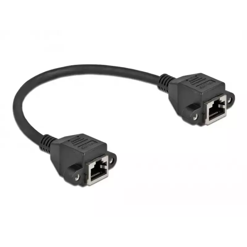 Netwerk-verlengkabel DeLOCK Cat.6A 25 cm zwart