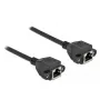 Netwerk-verlengkabel DeLOCK Cat.6A 25 cm zwart