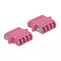 Delock 86542 LC Quad glasvezelkoppeling Multimode, paars, 2 stuks