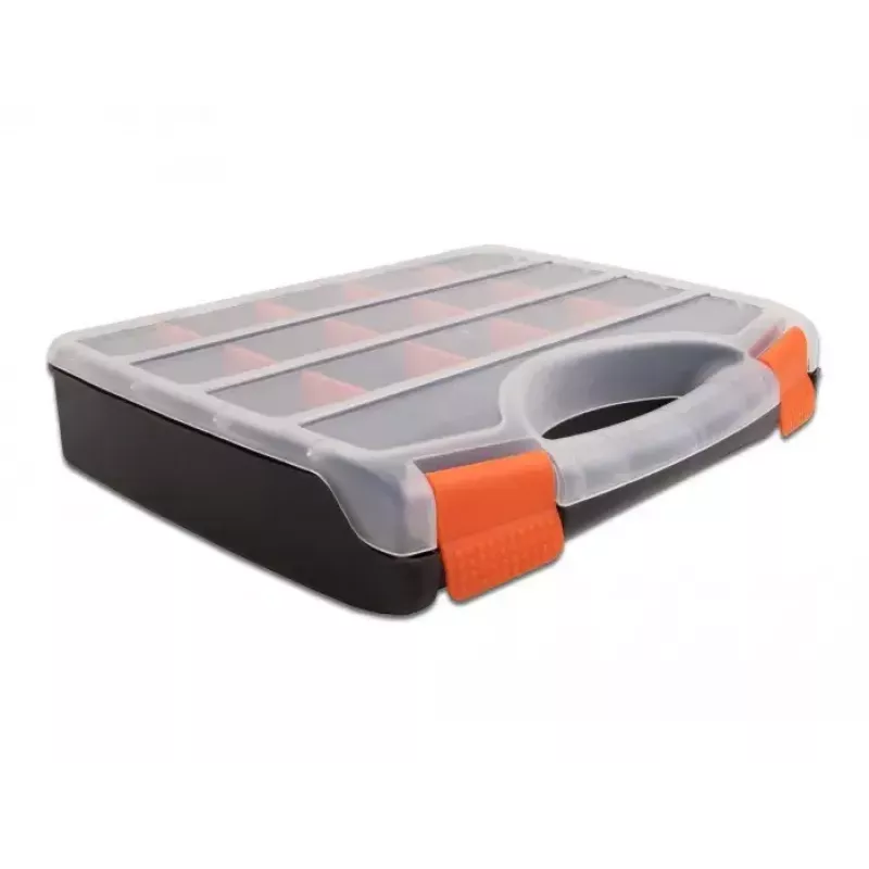 Opbergbox DeLOCK 18418 17 vakken 320x255x60mm oranje zwart