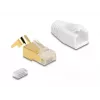 DeLOCK netwerkkabel RJ45 modulaire stekker 25 stuks set Cat.7 goud wit