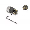 DeLOCK M8-connector A-gecodeerd 3-polig bus schroefaansluiting