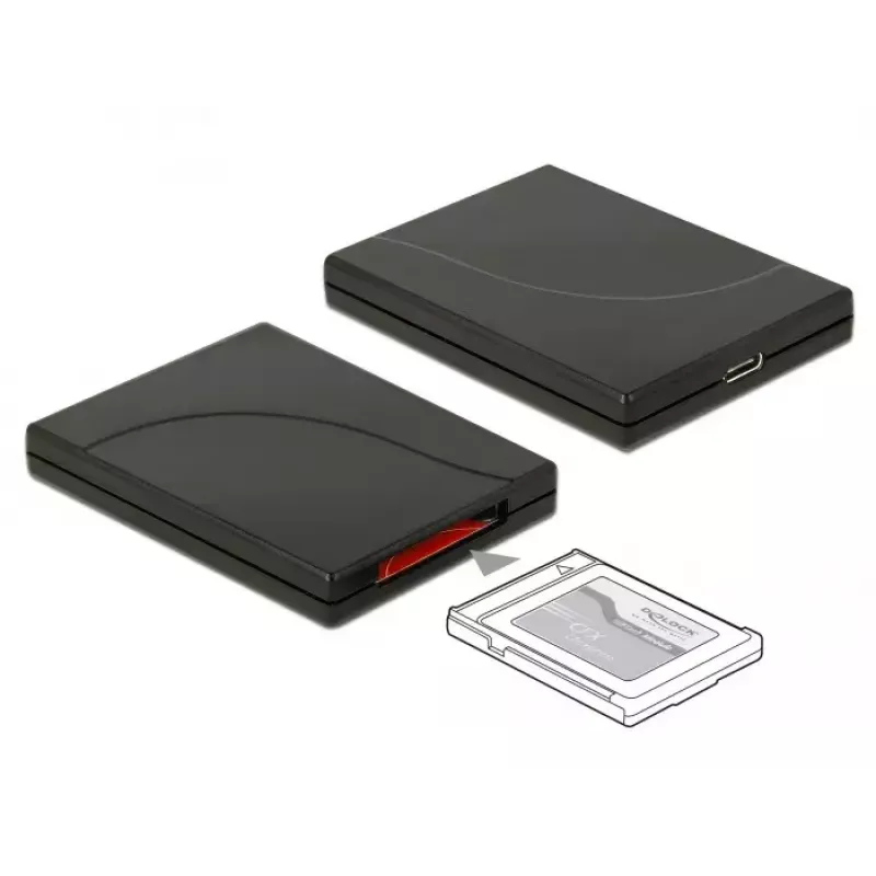 Kaartlezer DeLOCK 91749 USB 3.1 Gen 2 Type-C zwart