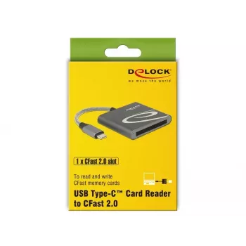 Kaartlezer DeLOCK 91745 USB 3.2 Gen 1 Type-C zwart zilver