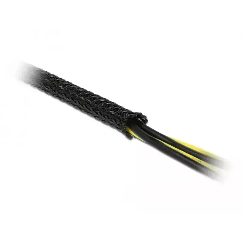 Gevlochten slang DeLOCK 18904 10 m x 25 mm zwart