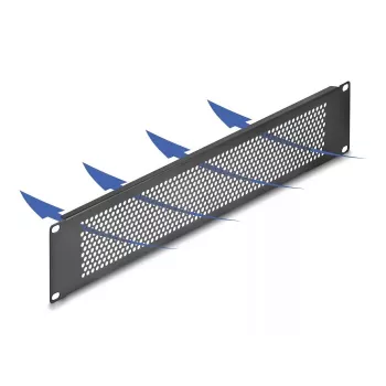 Blindplaat DeLOCK 67036 zwart metaal 88 mm breed 11 mm hoog