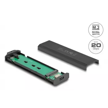 SSD-behuizing DeLOCK 42031 zwart M.2 PCIe SATA 20 Gbit/s