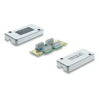 DELOCK netwerkcontactdoos Cat.6 STP LSA, S/UTP-afscherming, 35×82×23 mm, zilver