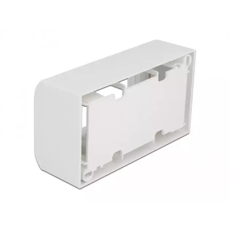 Patchpanel-accessoire DELOCK 81333 — witte polycarbonaat houder, 152×50×82 mm