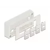 Patchpanel-accessoire DELOCK 81333 — witte polycarbonaat houder, 152×50×82 mm