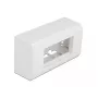 Patchpanel-accessoire DELOCK 81333 — witte polycarbonaat houder, 152×50×82 mm