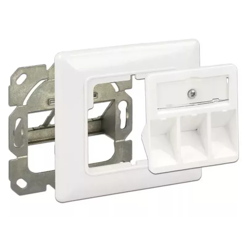 Socket Outlet RJ-45 DeLOCK 86194 zilver wit