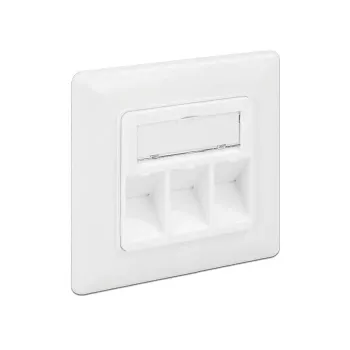 Socket Outlet RJ-45 DeLOCK 86194 zilver wit