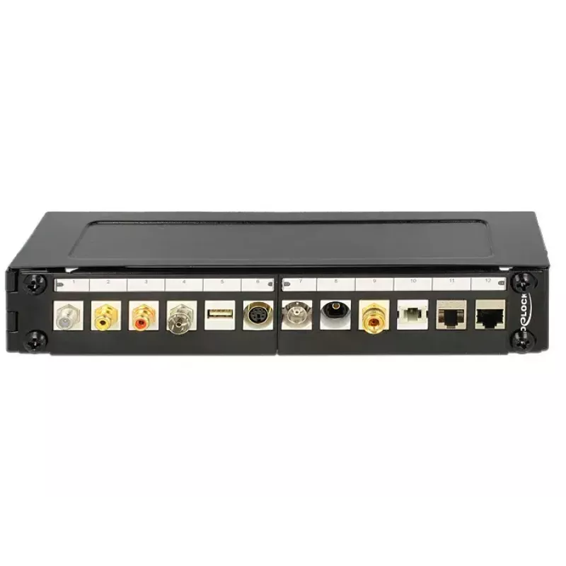 Wandgemonteerd rack DeLOCK 43303 1U zwart