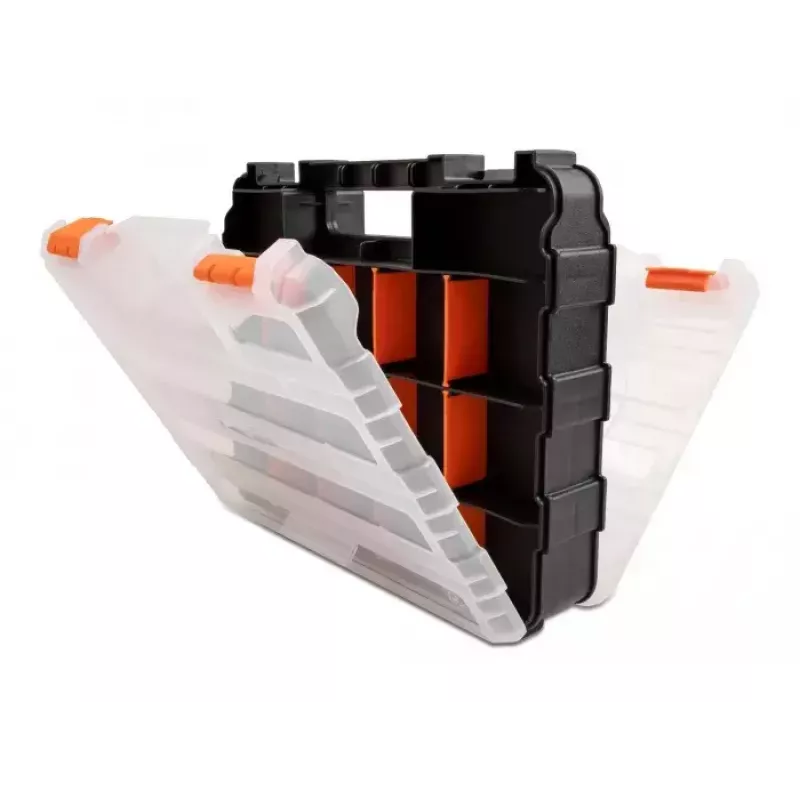 Opbergbox DeLOCK 18417 rechthoekig kunststof zwart oranje 270x320x80mm