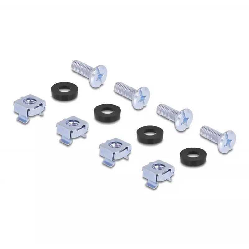 Montageset DeLOCK 66236 universele rack-montageset 2 stuks zilver metaal