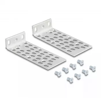 Montageset DeLOCK 66236 universele rack-montageset 2 stuks zilver metaal