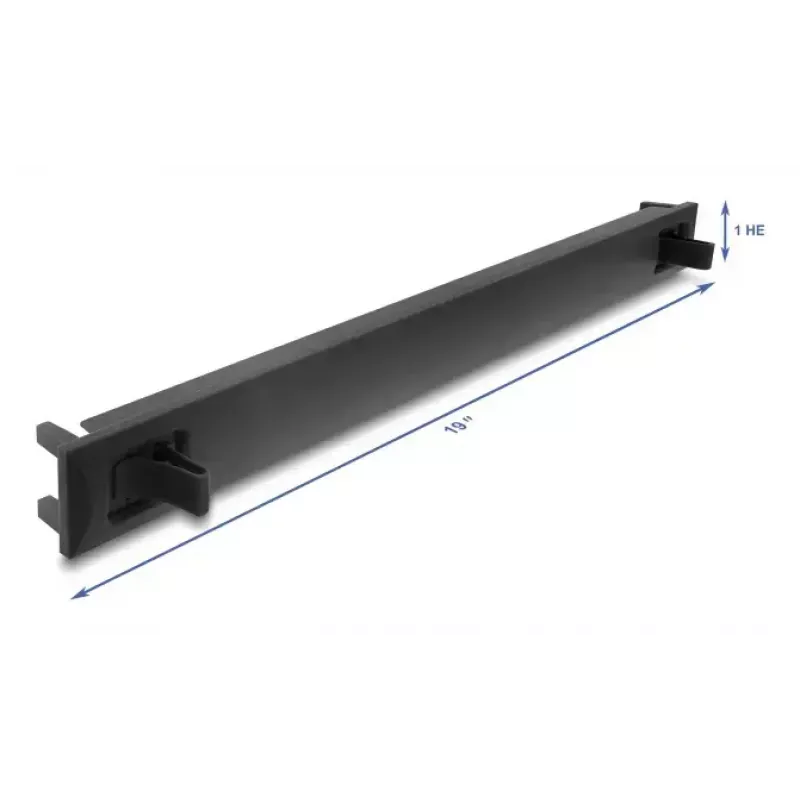 Rack-blindplaat DELOCK 67208, ABS-kunststof, zwart, 1U